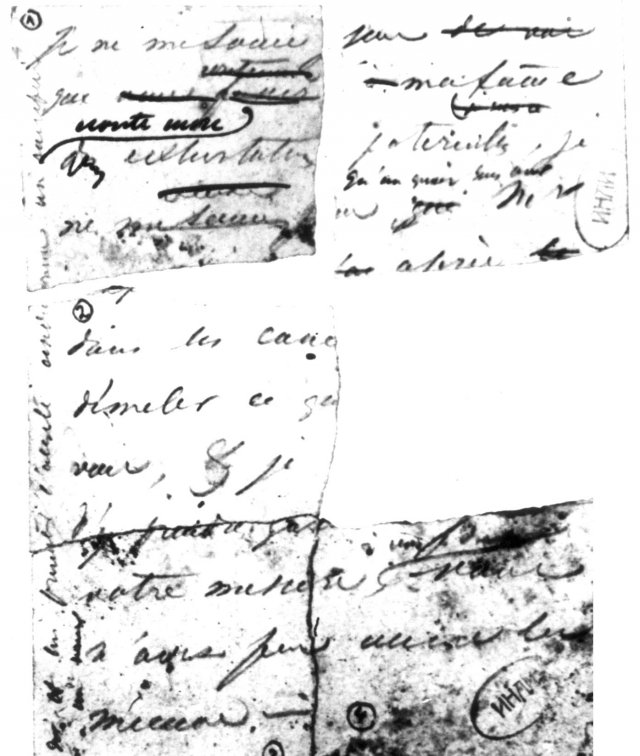 Черновик письма Пушкина Геккерну от 25.01.37, лицевая сторона